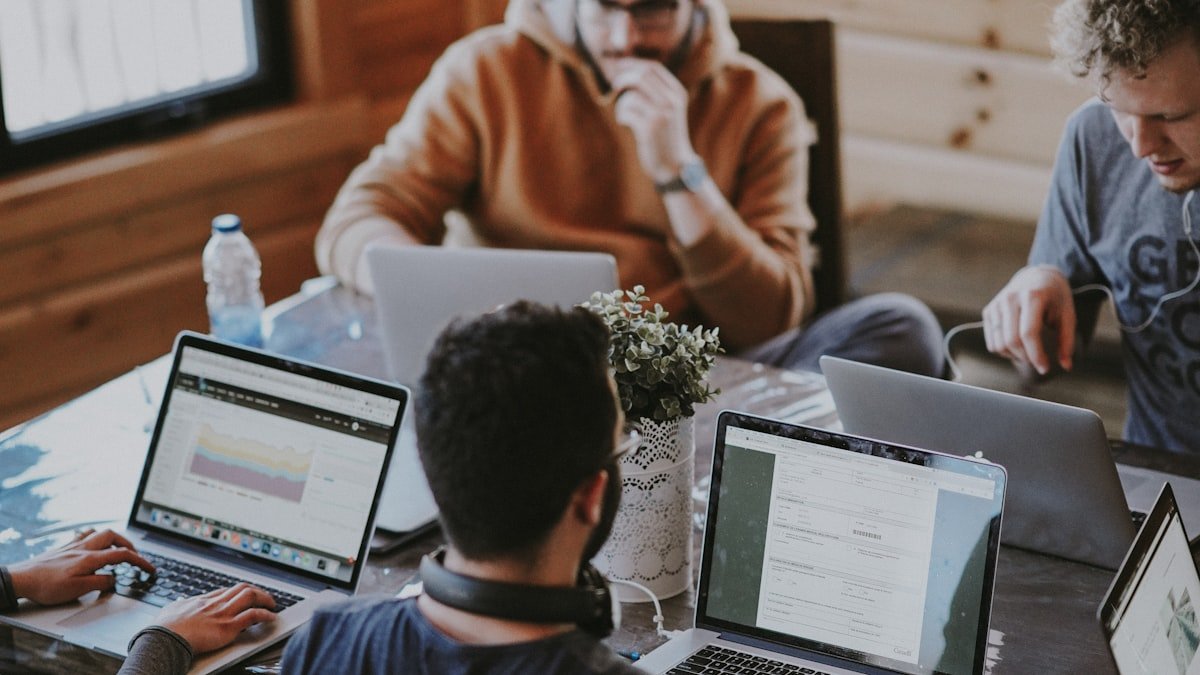 Young professional starting a high paying entry level career in modern corporate office
